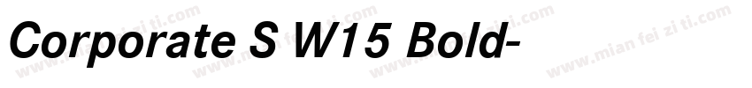 Corporate S W15 Bold字体转换